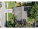 Aerial view of the well-maintained roof, landscaping, and driveway at 2925 Starmount Dr, Valrico, FL 33596
