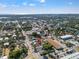 An aerial view showcases the neighborhood and proximity to the water at 439 E Boyer St, Tarpon Springs, FL 34689
