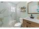 Modern bathroom featuring a glass shower, stylish vanity, and contemporary fixtures for a spa-like experience at 439 E Boyer St, Tarpon Springs, FL 34689