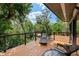 This property has a beautiful outdoor deck with lounge chairs overlooking lush greenery and a river at 4701 Rambling River Rd, Brandon, FL 33511