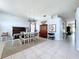 Dining room with ample space for entertaining and a view to the kitchen at 1626 Brooksbend Dr, Wesley Chapel, FL 33543