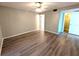 The bedroom is nicely sized and equipped with a ceiling fan and a walk-in closet at 2306 Hammock Pine Blvd # 2306, Clearwater, FL 33761