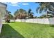 Expansive backyard with privacy fence, offering ample space for recreation and relaxation at 3505 Kilmer Dr, Plant City, FL 33566