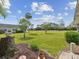 Expansive backyard view showcasing mature landscaping, and open green spaces beyond the property at 3681 Trophy Blvd # 6, New Port Richey, FL 34655