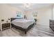 Inviting bedroom with wood-look floors, minimalist decor, and ample natural light at 4568 67Th N St, St Petersburg, FL 33709