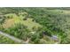 Aerial view of a home nestled within lush greenery at 7249 Berry Rd, Zephyrhills, FL 33540
