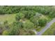 Aerial view showcasing the property's home surrounded by trees and greenery at 7249 Berry Rd, Zephyrhills, FL 33540