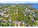 High angle view of a neighborhood with large trees and greenery throughout at 7591 Harbor View Way, Seminole, FL 33776