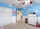 Bedroom showcasing custom painted walls, a ceiling fan, and a closet at 1105 Canyon Oaks Dr, Brandon, FL 33510