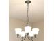 Classic chandelier with five frosted shades providing soft, ambient lighting at 12121 Wildbrook Dr, Riverview, FL 33569