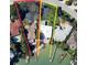 Expansive aerial view of a waterfront property with lush greenery, private docks, and neighboring homes at 179 Bath Club N Blvd, North Redington Beach, FL 33708
