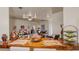 Open-concept living room with a view from the kitchen, featuring stylish decor and a comfortable layout at 301 1/2 Shore E Dr, Oldsmar, FL 34677