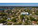 Neighborhood aerial view shows house and proximity to water, shops and local businesses at 4126 Carson Ne St, St Petersburg, FL 33703