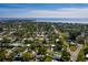 Expansive aerial view shows the cozy home and the proximity to the bay at 4126 Carson Ne St, St Petersburg, FL 33703