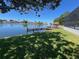 Waterfront view from backyard with dock at 4804 Longwater Way, Tampa, FL 33615