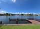 Waterfront shot from the backyard with dock at 4804 Longwater Way, Tampa, FL 33615