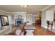 A cozy living room is complete with a fireplace and hardwood floors at 600 Garrison Cove Ln # 2B, Tampa, FL 33602