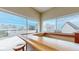 Up on the rooftop deck with views of the city skyline through the big windows at 600 Garrison Cove Ln # 2B, Tampa, FL 33602