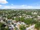 Expansive aerial view showcases the neighborhood's lush greenery under a bright, partly cloudy sky at 7313 8Th N Ave, St Petersburg, FL 33710