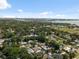 Expansive aerial showcasing homes with lush greenery against a blue sky and distant waterfront at 7313 8Th N Ave, St Petersburg, FL 33710