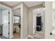 Bright hallway offering easy access to the living room and modern kitchen at 7553 Sequoia Dr, New Port Richey, FL 34653