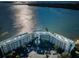 An aerial view showcases the Boca Ciega Resort, complete with parking and waterfront location at 8800 Bay Pines Blvd # 303, St Petersburg, FL 33709