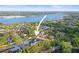An aerial view of a cozy home in a lakeside community at 10812 96Th St, Largo, FL 33773
