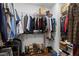 Organized walk-in closet with metal shelving and hanging rods for ample storage at 1511 47Th N Ave, St Petersburg, FL 33703