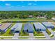 Stunning aerial view of the houses, pond, and lush landscaping, showcasing neighborhood tranquility at 17920 Nadine Pl, Nokomis, FL 34275
