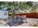 Backyard shaded by mature trees, perfect for outdoor entertaining at 2131 Cedar Dr, Dunedin, FL 34698