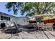 Fenced backyard featuring patio area, a tranquil setting for outdoor living at 2131 Cedar Dr, Dunedin, FL 34698