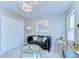 Bright sitting room featuring stylish decor, a comfortable couch, and modern accents at 2515 Cross More St, Valrico, FL 33594