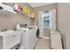 Well-lit laundry room features modern washer and dryer, large utility sink and ample storage at 3408 W Bay Ave, Tampa, FL 33611