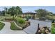 Backyard with landscaped garden, water feature and gazebo at 8742 Bermuda Ln, Port Richey, FL 34668