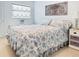 Bedroom with cozy bed, decorative artwork, and side table with lamp at 1325 58Th N St # 204A, St Petersburg, FL 33710