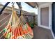 Relaxing balcony space with a comfortable hammock and lush plants at 2363 Newburg Ln # B, Safety Harbor, FL 34695