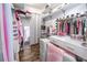 Walk in closet with custom shelves and make up vanity at 2363 Newburg Ln # B, Safety Harbor, FL 34695