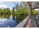 Scenic view of the lake from the benches of the community gazebo at 2363 Newburg Ln # B, Safety Harbor, FL 34695