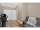 Home office with hardwood flooring and large closet space for storage at 2897 Thaxton Dr # 62, Palm Harbor, FL 34684
