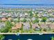 Scenic aerial shot of a waterfront community with canal access and lush greenery at 4604 Blue Marlin Dr, Bradenton, FL 34208