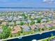 Expansive aerial view showcasing waterfront community with lush landscapes at 4604 Blue Marlin Dr, Bradenton, FL 34208