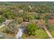 Aerial view of home surrounded by lush greenery, showcasing its serene and private setting at 9395 Belvedere St, Spring Hill, FL 34608