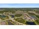 Wide aerial perspective featuring a residential community interwoven with green spaces and tranquil ponds at 10712 Pleasant Knoll Dr, Tampa, FL 33647