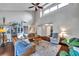 Bright and spacious living room with vaulted ceilings and an open layout at 13308 Kearney Way, Tampa, FL 33626