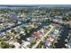 Expansive aerial view showcasing home on waterfront property in a canal community at 1419 47Th Ne Ave, St Petersburg, FL 33703