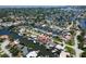 Elevated aerial view highlighting the waterfront property and tranquil canal setting at 1419 47Th Ne Ave, St Petersburg, FL 33703