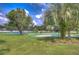 A community basketball court surrounded by lush greenery and trees at 2927 Hickory Grove Dr, Valrico, FL 33596