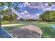A community basketball court surrounded by lush greenery and trees at 2927 Hickory Grove Dr, Valrico, FL 33596
