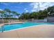 Sparkling community pool with lounge chairs and palm trees, perfect for relaxation at 2927 Hickory Grove Dr, Valrico, FL 33596