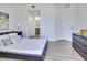 Bright bedroom with connecting bath and vinyl plank flooring at 331 Cleveland St # 320, Clearwater, FL 33755